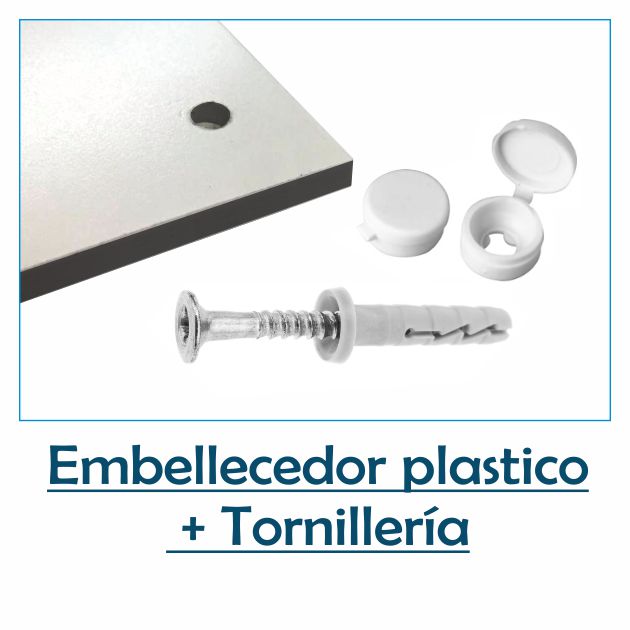 Embellecedor plástico y tornillería