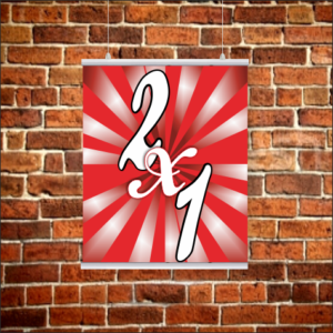 grafica colgante 2x1